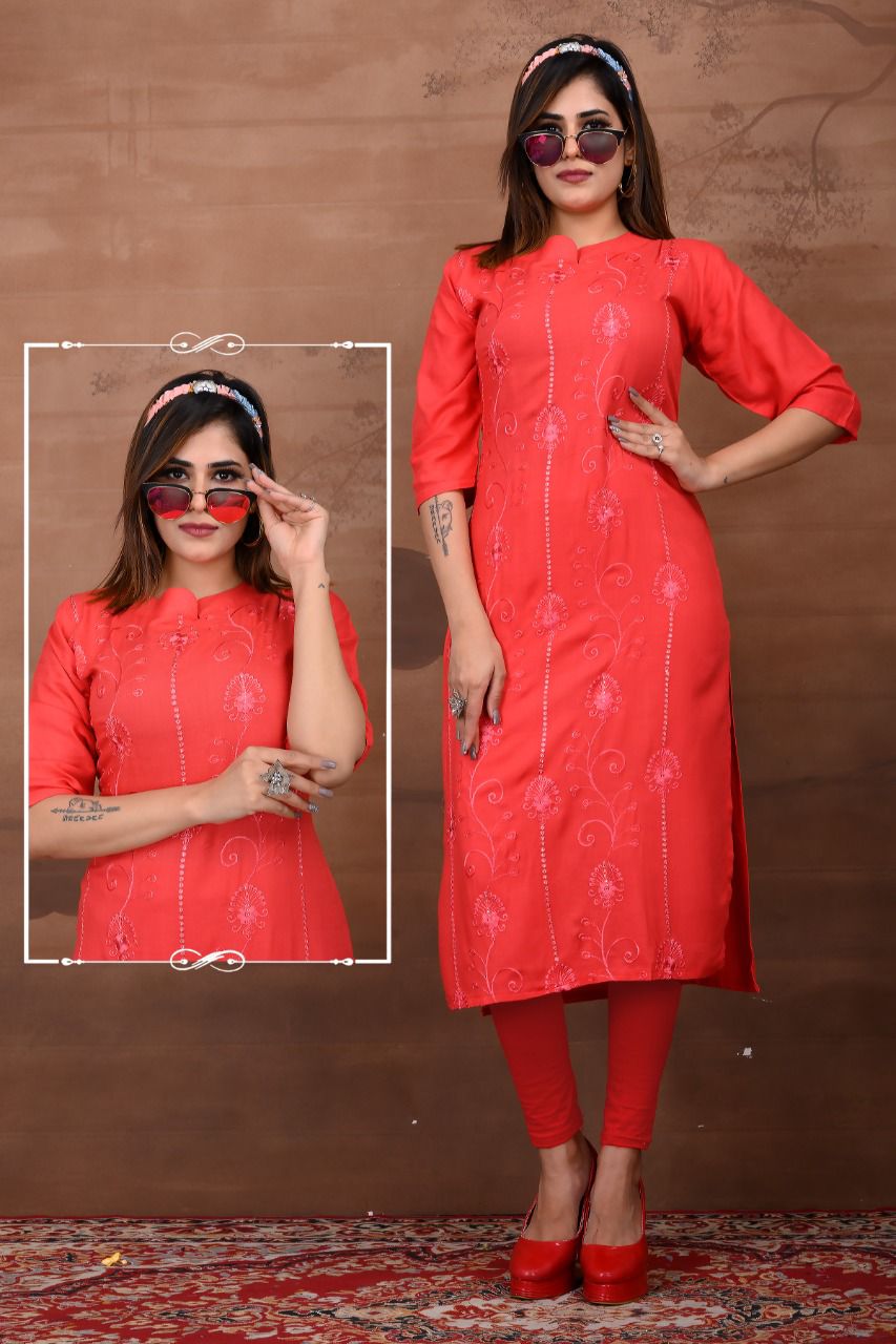 Sajni 2 Ethnic Regular Wear Rayon Slub Latest Designer Kurti Collection